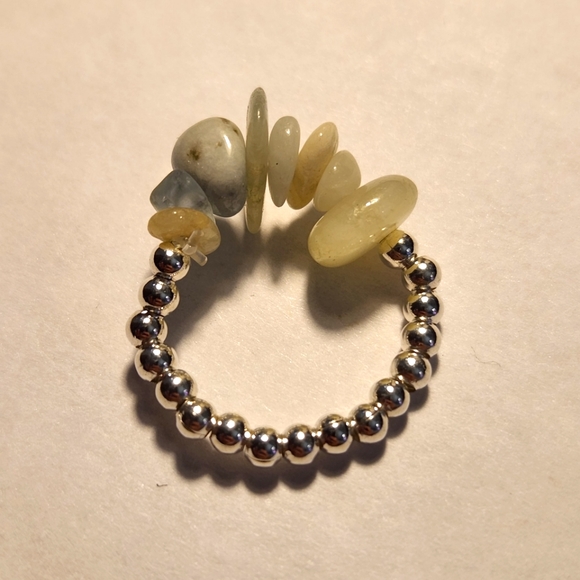 Beaded Stone Ring - Picture 1 of 3